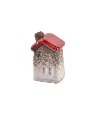Domek ceramiczny biało-brązowymix 3wzory 3,1x2,7x6,1cm