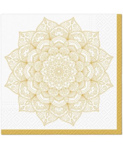 Serwetki 33x33 Złota mandala 20szt