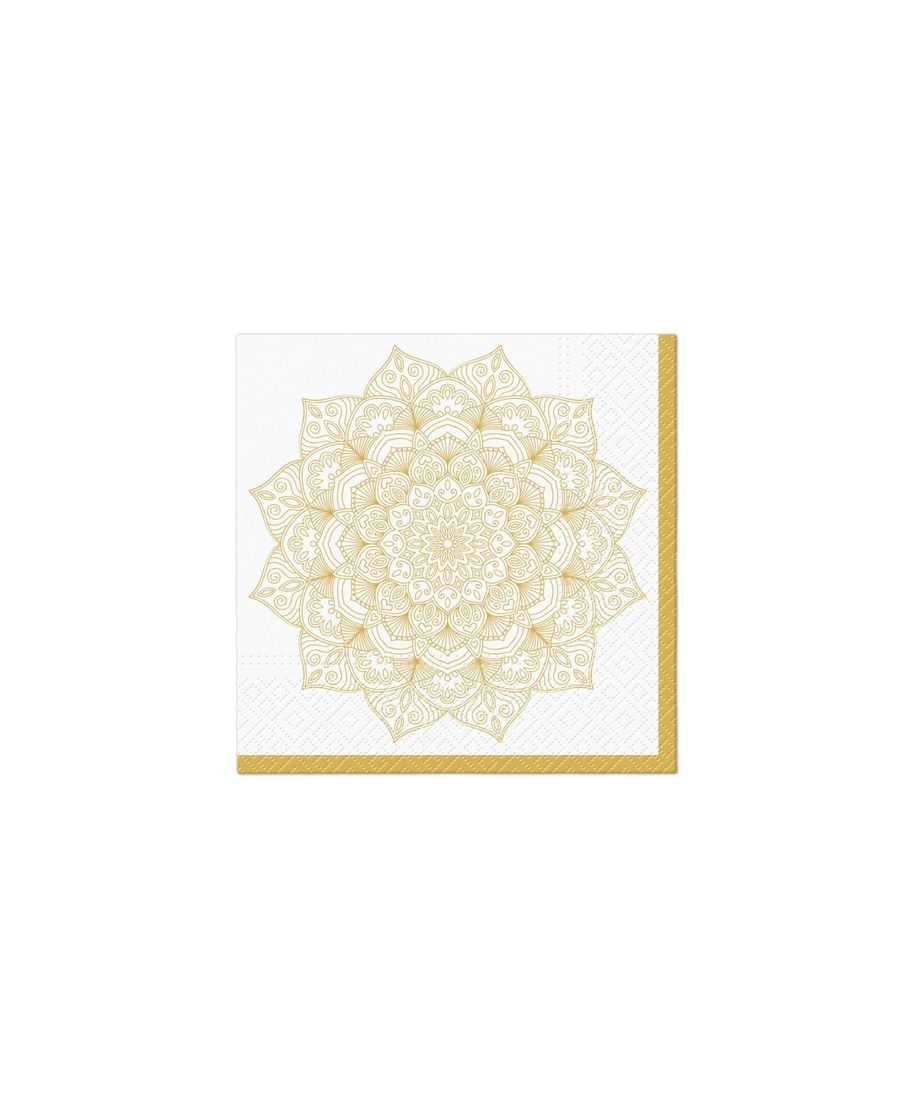 Serwetki 33x33 Złota mandala 20szt
