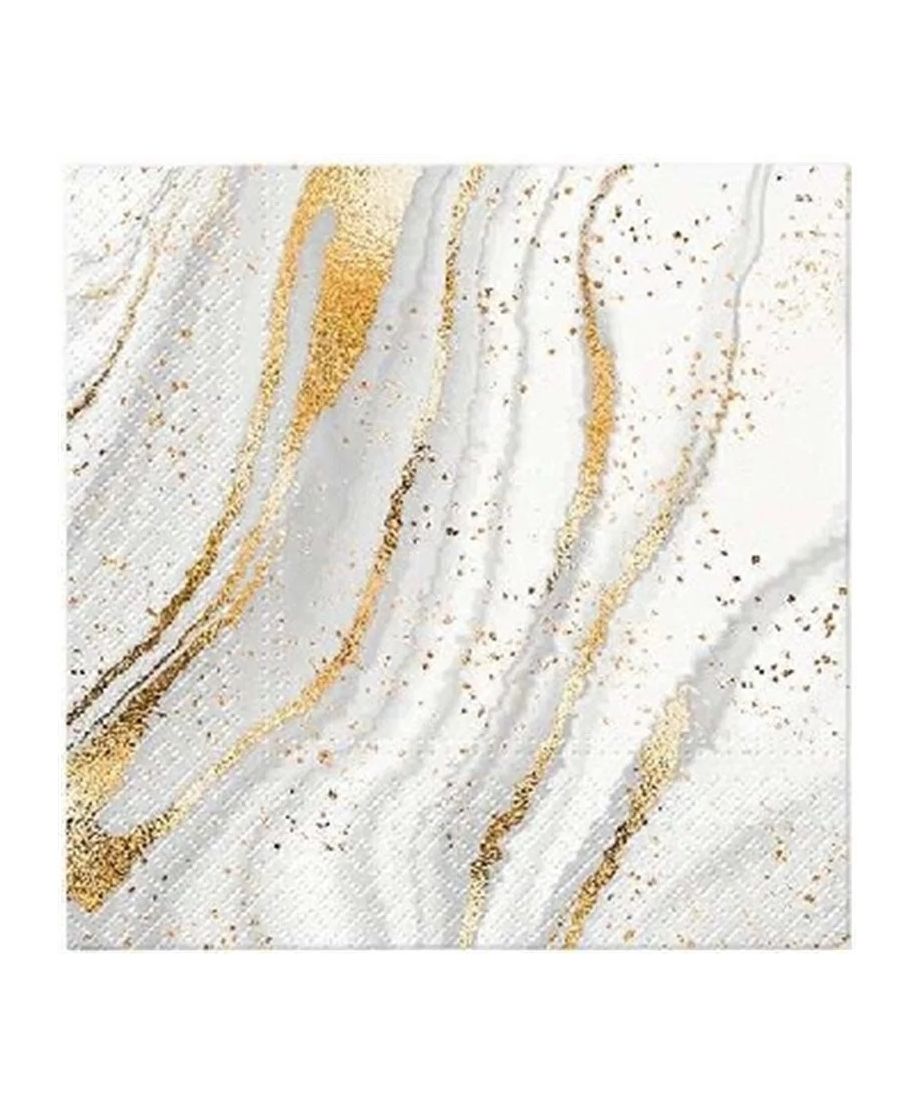 Serwetki 33x33 Marble Gold 20szt