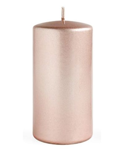 Świeca OPAL MET POŁYSK Walec średni 7x7x14cm rose gold parafinowa