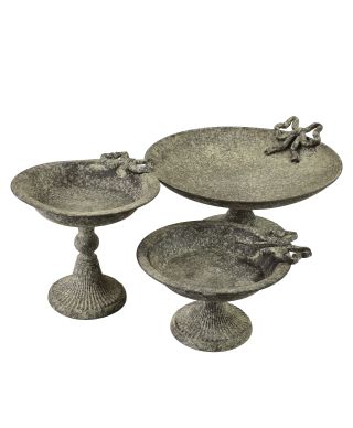 MILAGA Patera dekoracyjna 28x24,5x21 cmmetalowa kokarda