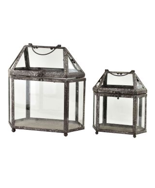 MILAGA Komplet 2 latarni 32x17x34/21x12x26 cm