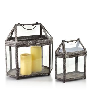 MILAGA Komplet 2 latarni 32x17x34/21x12x26 cm