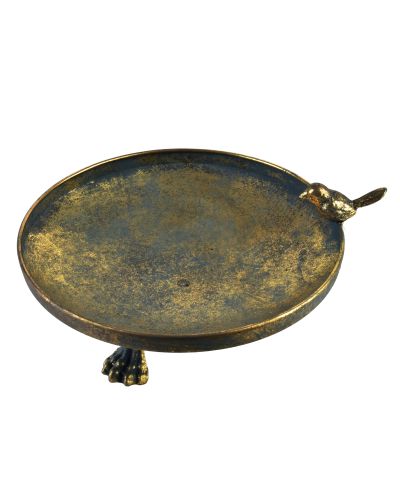 VIOLA Patera dekoracyjna 23x23x7 cmmetal ptaszek