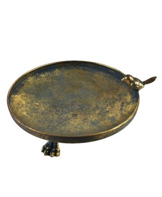 VIOLA Patera dekoracyjna 23x23x7 cmmetal ptaszek