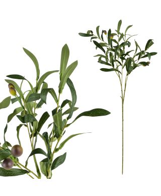 VIRIDIS Kwiat sztuczny gałązka oliwki 90cm