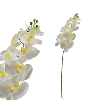 VIRIDIS Kwiat storczyk gałązka 90cm biały
