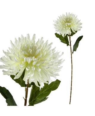 VIRIDIS Kwiat sztuczny CHRYZANTEMA 75cmbiała