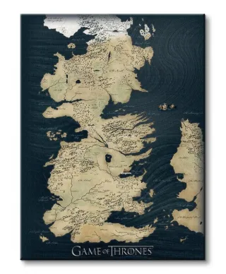 Game of Thrones (Map) - Obraz na płótnie