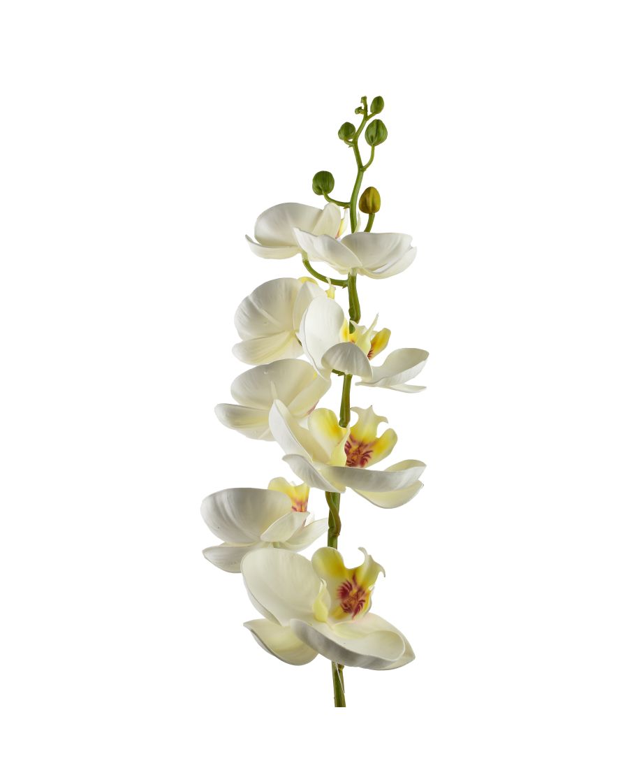 VIRIDIS Kwiat sztuczny Storczyk 85cm biały