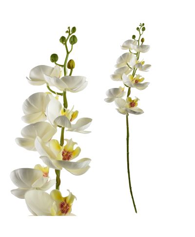 VIRIDIS Kwiat sztuczny Storczyk 85cm biały