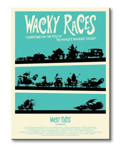 Wacky Races - Obraz na płótnie