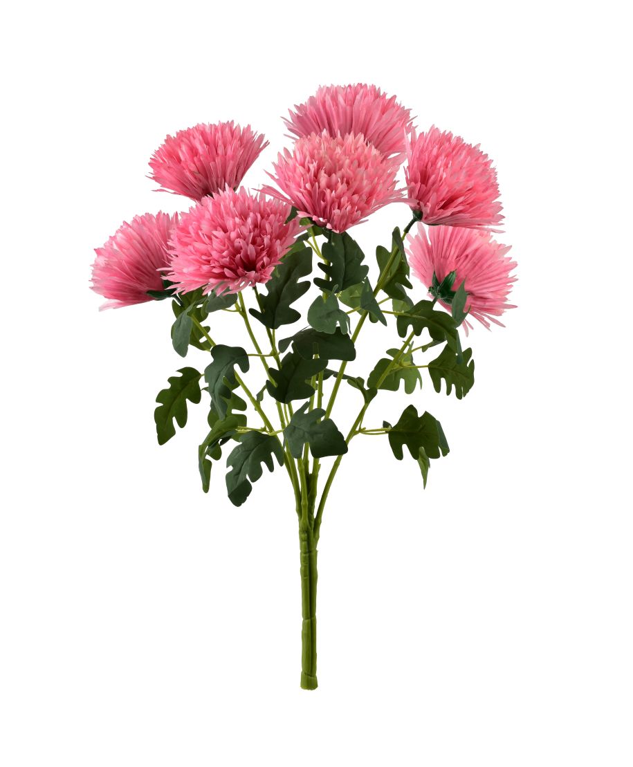 VIRIDIS Bukiet 7 Chryzantem 57cm różowe