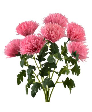 VIRIDIS Bukiet 7 Chryzantem 57cm różowe