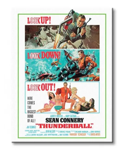 James Bond (Thunderball - Triptych) - Obraz na płótnie