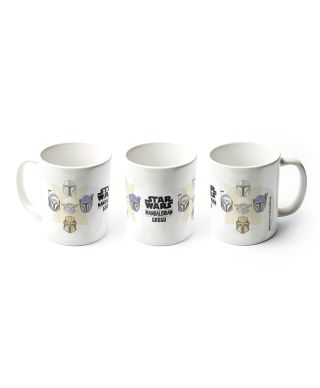 Gwiezdne Wojny The Mandalorian And Grogu Helmets - kubek