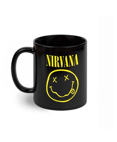 Nirvana Smiley - czarny kubek