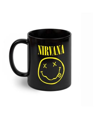 Nirvana Smiley - czarny kubek