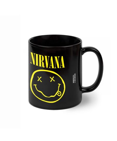 Nirvana Smiley - czarny kubek