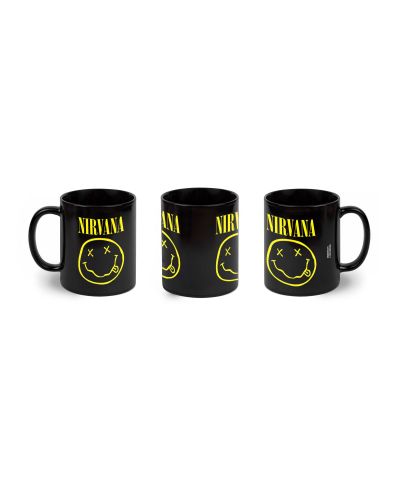 Nirvana Smiley - czarny kubek
