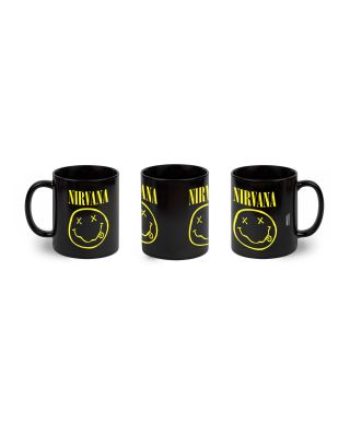 Nirvana Smiley - czarny kubek