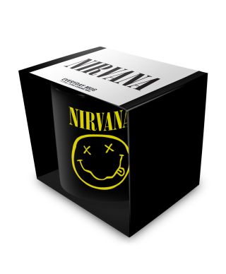 Nirvana Smiley - czarny kubek