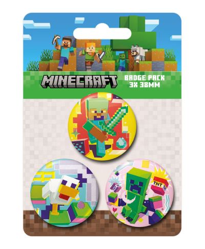 Minecraft Characters - przypinki
