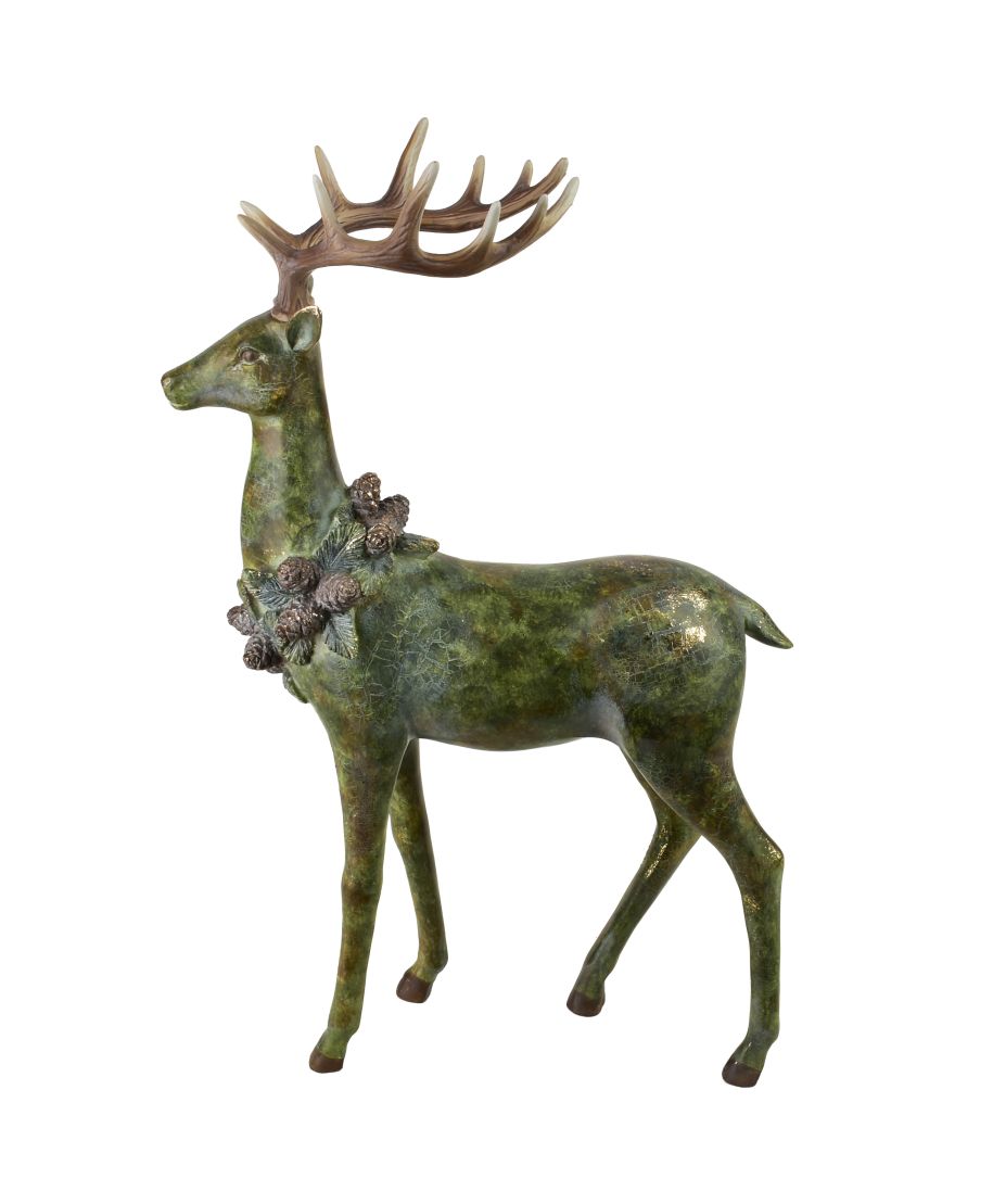 SANTA LILA Figura łoś 32x15,5x50,5cm