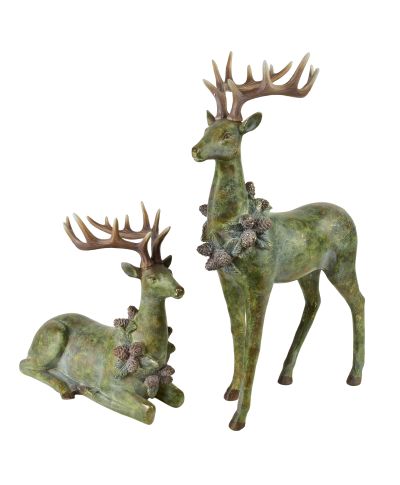 SANTA LILA Figura łoś 32x15,5x50,5cm