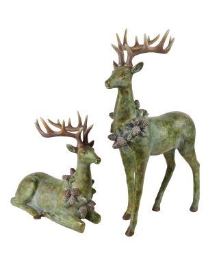 SANTA LILA Figura łoś 32x15,5x50,5cm