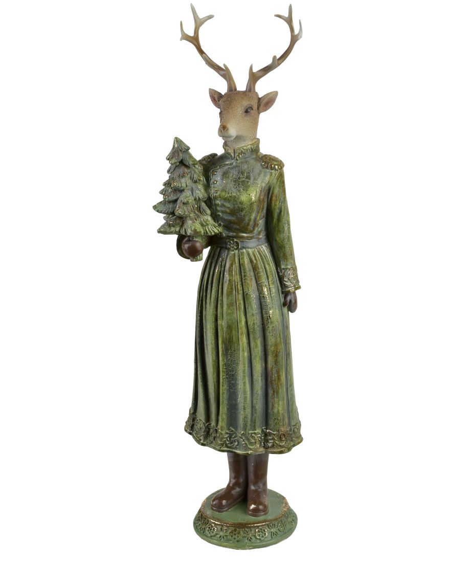 SANTA LILA Figura łoś dziewczyna 10,5x10x41cm
