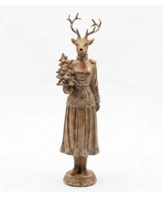 SANTA LILA Figura łoś dziewczyna 10,5x10x41cm