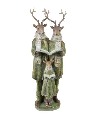 SANTA LILA Figura łosie rodzina 15x11x42cm