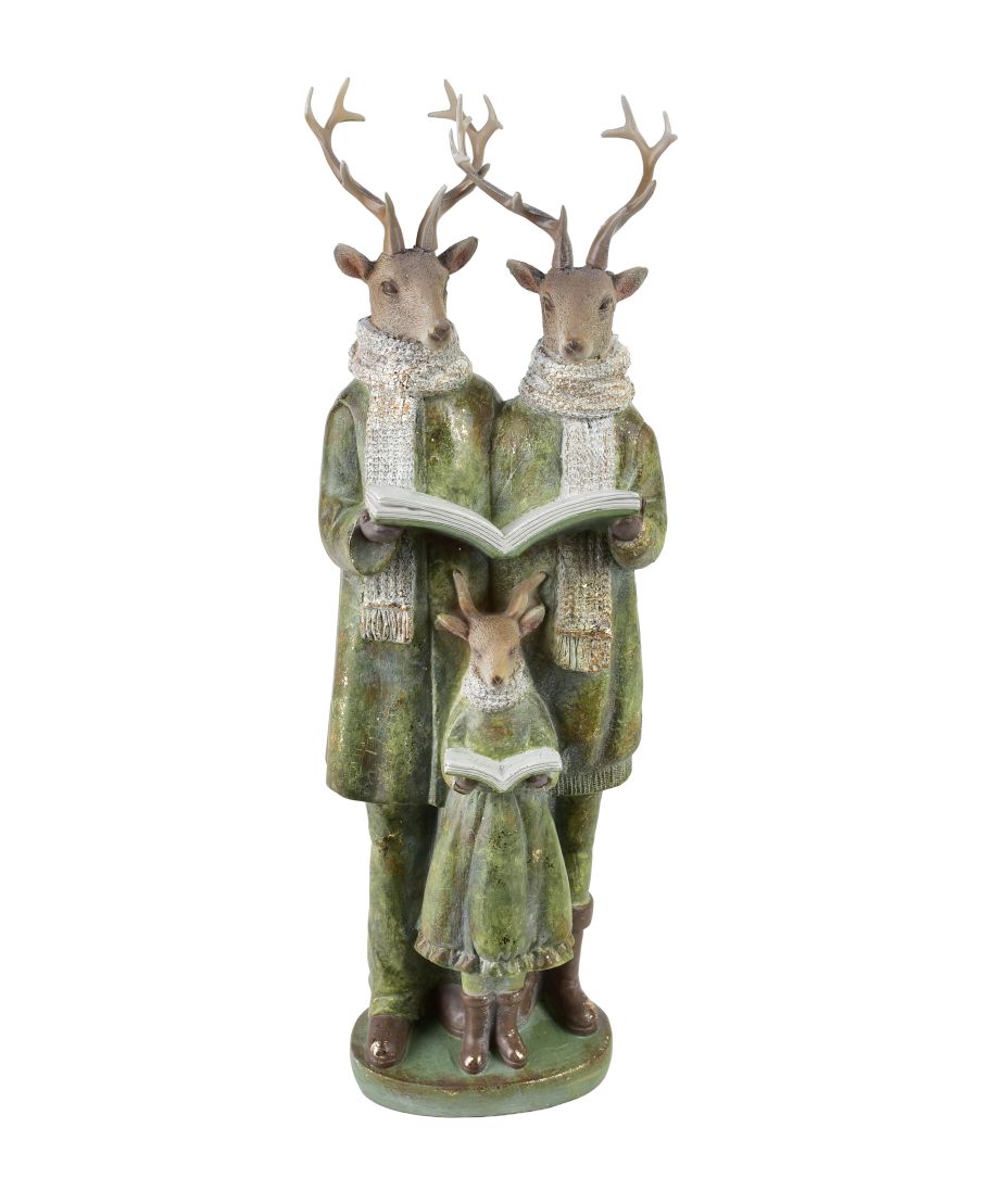 SANTA LILA Figura łosie rodzina 15x11x42cm