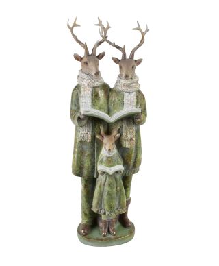 SANTA LILA Figura łosie rodzina 15x11x42cm