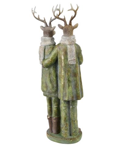 SANTA LILA Figura łosie rodzina 15x11x42cm