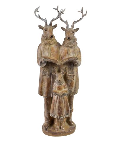 SANTA LILA Figura łosie rodzina 15x11x42cm
