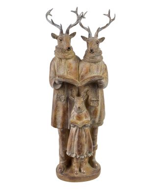SANTA LILA Figura łosie rodzina 15x11x42cm