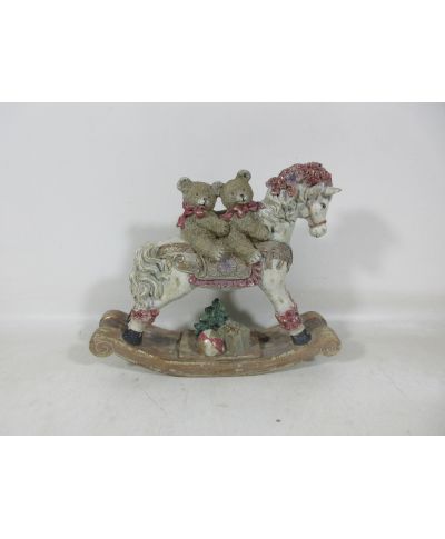 SANTA LILA Figura koń na biegunach 25,5x7x21cm