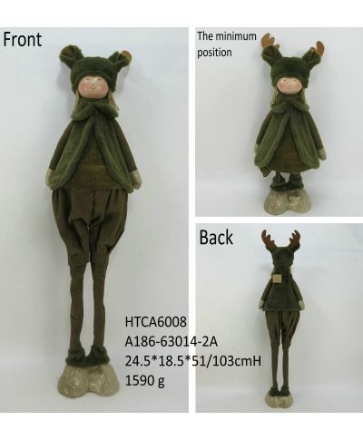 SANTA LILA Figura pluszowa Chłopak 22x19x67/103cm teleskopowy
