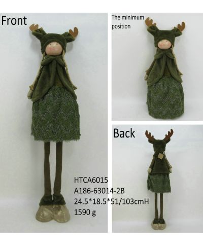 SANTA LILA Figura pluszowa Dziewczynka 22x19x67/103cm teleskopowa