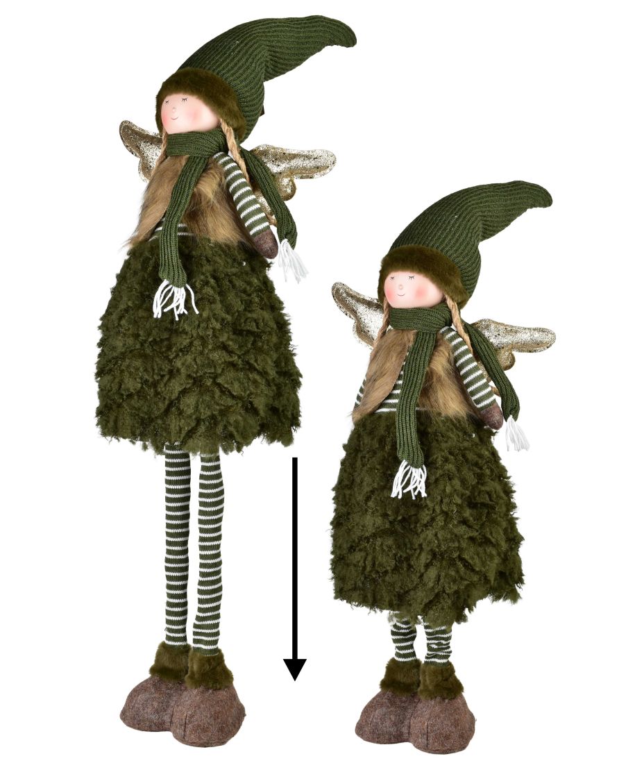 SANTA LILA Figura pluszowa Anioł Dziewczyna 28x17x64cm teleskopowa