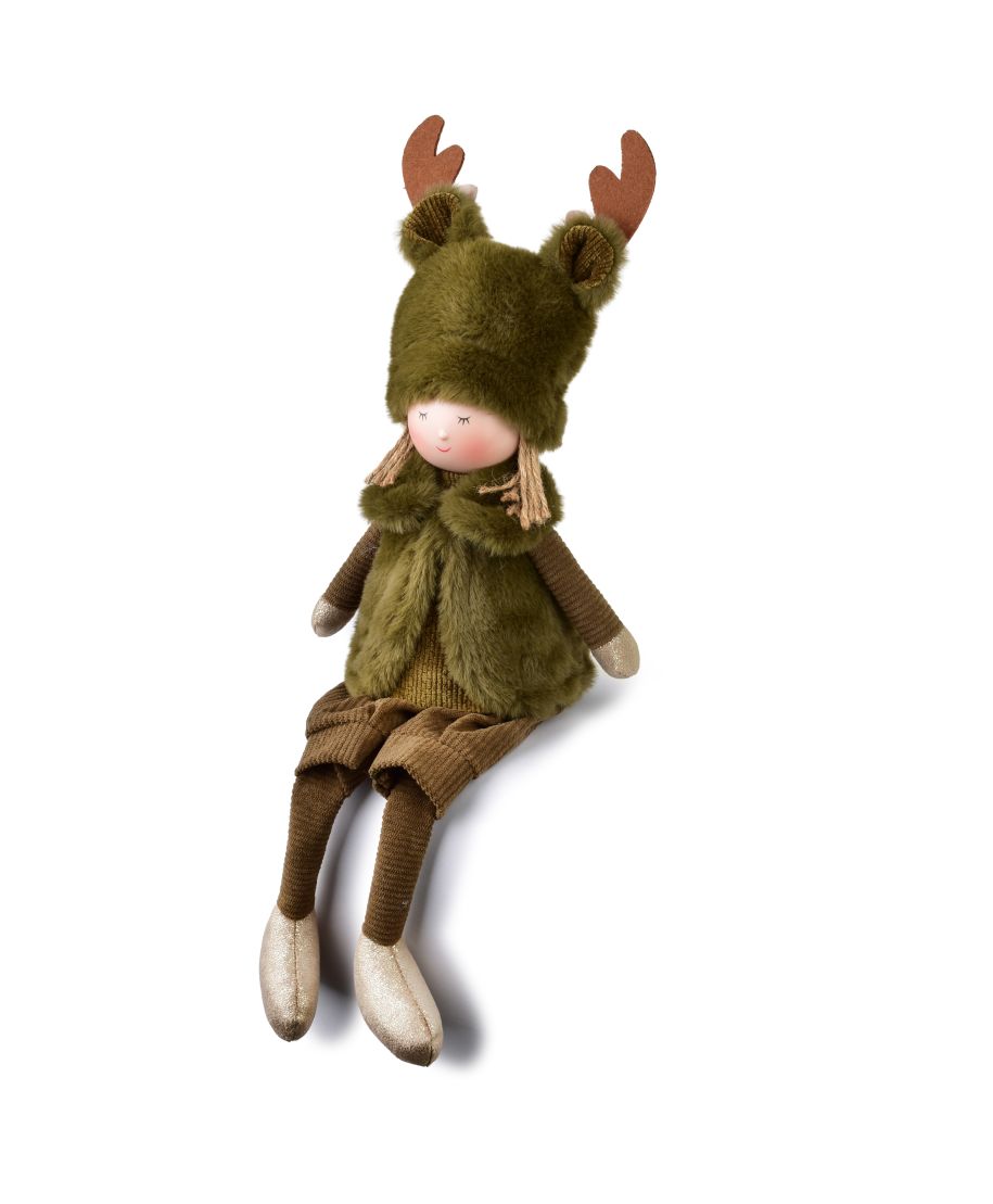 SANTA LILA Figura pluszowa Chłopak 15x10x20/47cm siedząca