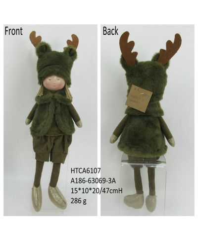 SANTA LILA Figura pluszowa Chłopak 15x10x20/47cm siedząca