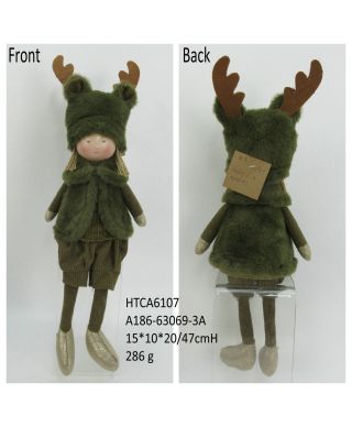 SANTA LILA Figura pluszowa Chłopak 15x10x20/47cm siedząca
