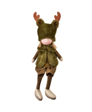 SANTA LILA Figura pluszowa Chłopak 15x10x20/47cm siedząca
