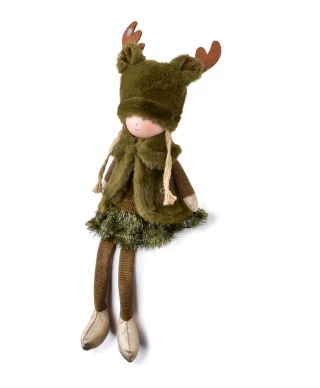 SANTA LILA Figura pluszowa Dziewczyna 15x10x25/47cm siedząca