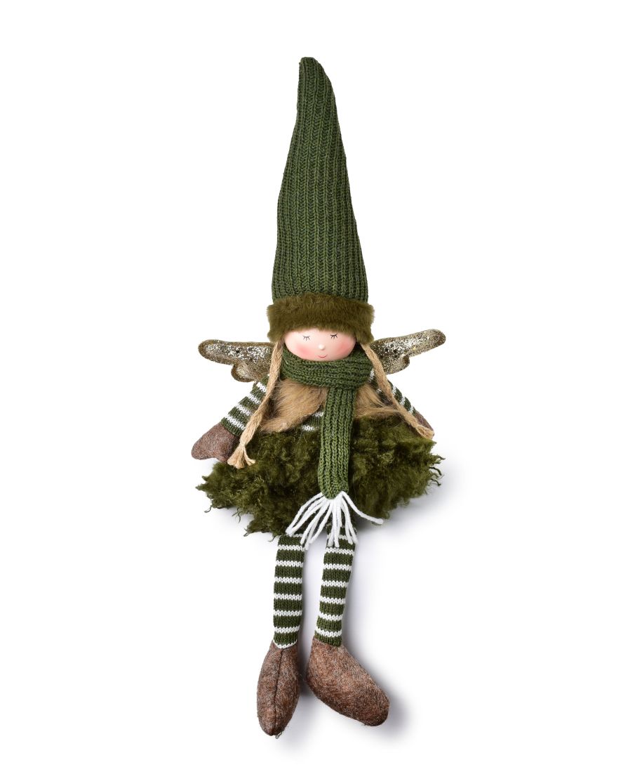 SANTA LILA Figura pluszowa Anioł Dziewczynka 15x10x32/54cm siedząca