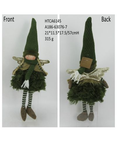 SANTA LILA Figura pluszowa Anioł Dziewczynka 15x10x32/54cm siedząca